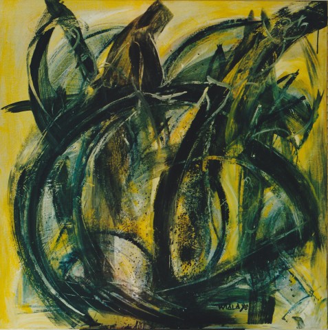 Aufbruch, 100 x 100 cm, 1998