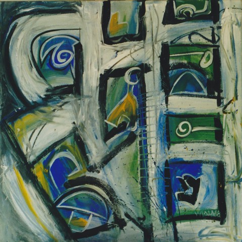 Ausblicke, 80 x 80cm, 1998