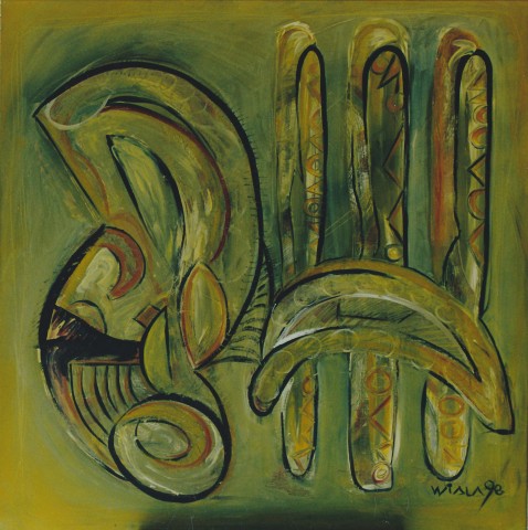 Polaritaet, , 100 x 100 cm, 1998